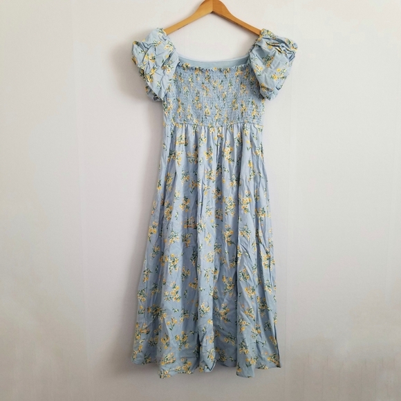 NWOT August Sky Floral Off Shoulder Midi Dress Size Large - Picture 5 of 10